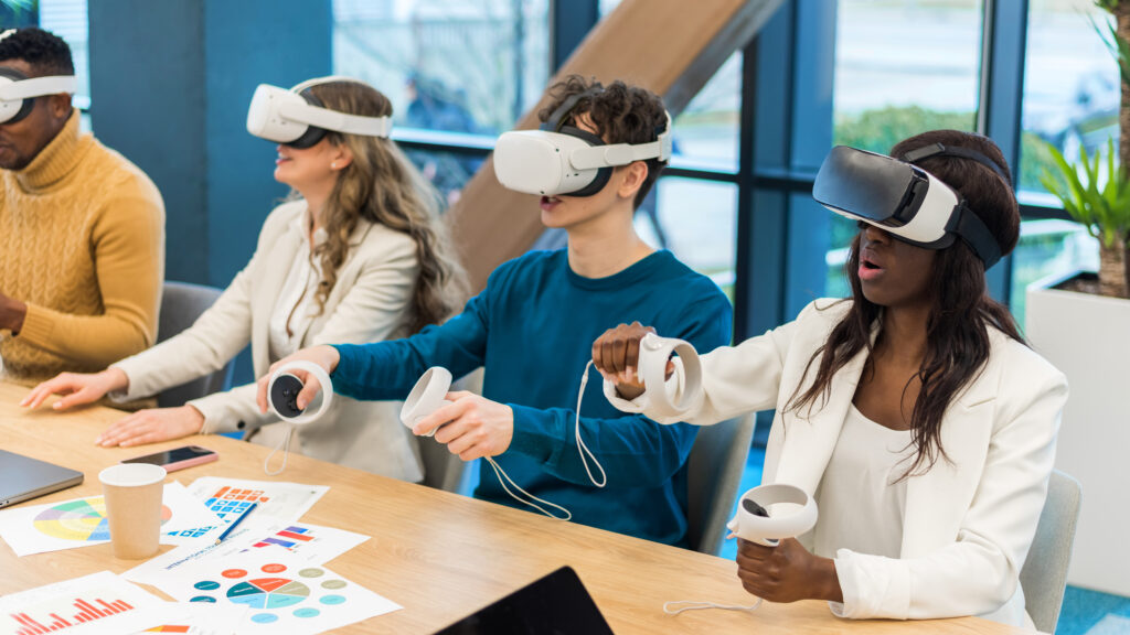 Advanced VR hardware used by Infixr to develop high-fidelity industrial applications and corporate simulation tools.